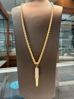 Prachtige 14 karaats gouden rope ketting met kogel hanger, Ophalen of Verzenden, Nieuw, Goud