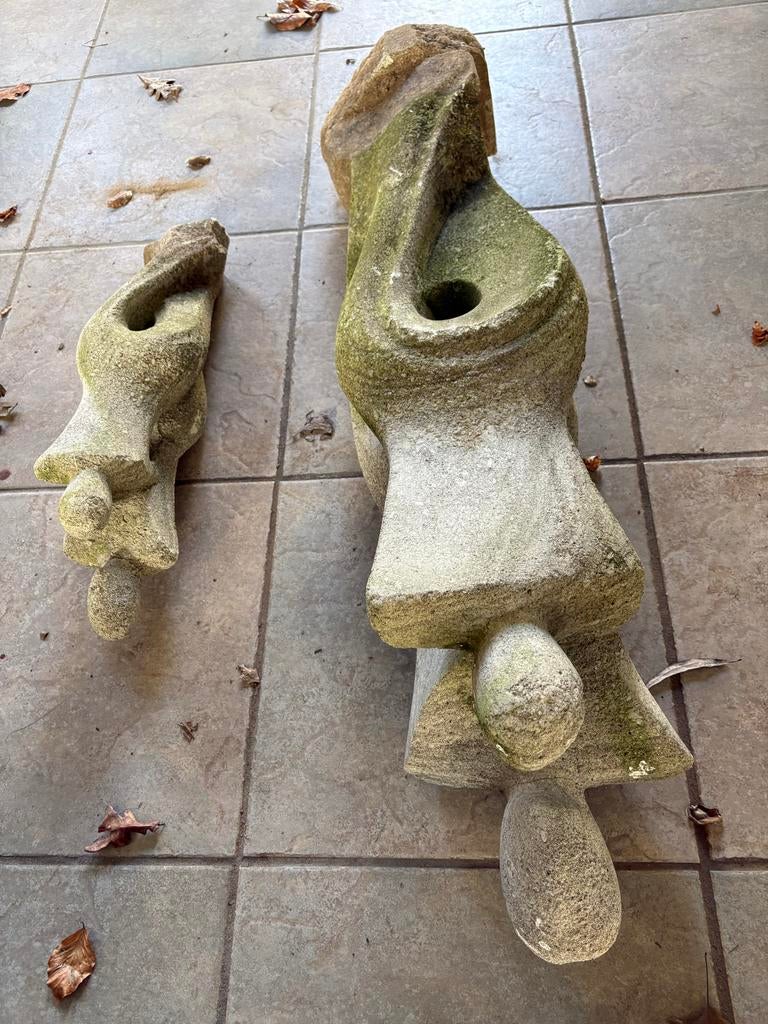 Set tuin beelden, Tuin en Terras, Tuinbeelden, Gebruikt, Abstract beeld, Steen, Ophalen