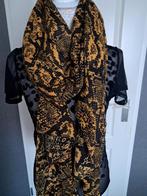 sjaals Hema oker Zwart, Kleding | Dames, Mutsen, Sjaals en Handschoenen, Maat 46/48 (XL) of groter, Nieuw, Ophalen of Verzenden