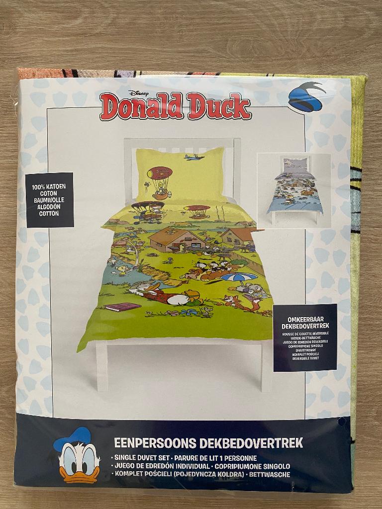 Donald Duck dekbedovertrek nieuw, Huis en Inrichting, Dekbedovertrek, Nieuw, Ophalen of Verzenden, Overige kleuren