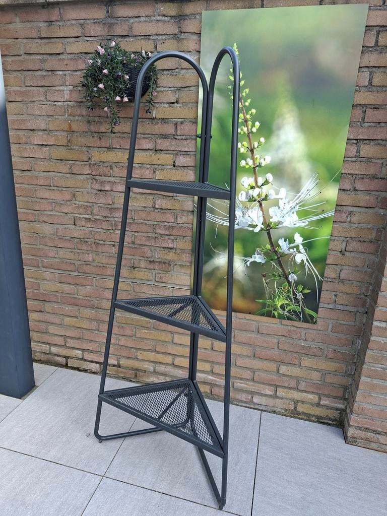 Metalen Plantenrek Hoekmodel - Grijs, Ophalen, Zo goed als nieuw