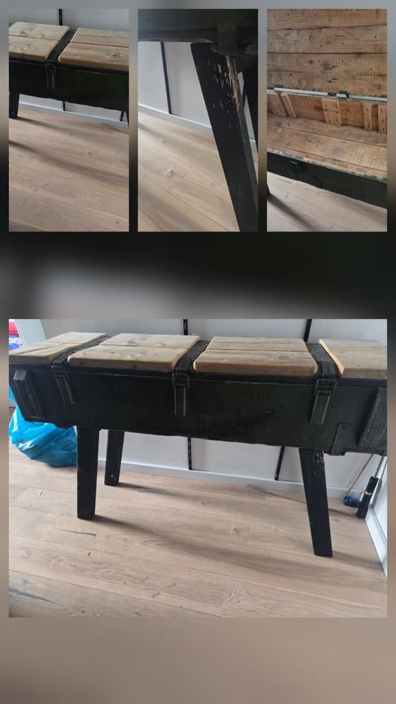 Legerkist dressoir/bureau, Huis en Inrichting, Ophalen