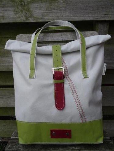 Sail Green, oproltas van zeildoek, Ophalen of Verzenden, Nieuw, Groen, Handtas