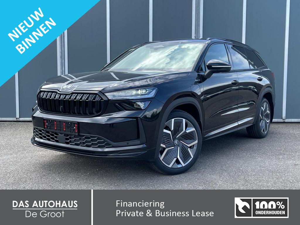 Skoda Kodiaq 1.5 TSI PHEV 204pk Sportline | Pano | Elk Trekh, Auto's, Euro 6, 4 cilinders, 24 maanden, Zwart