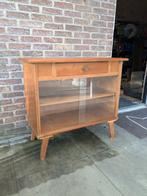 Vintage dressoir sideboard vitrine kastje midcentury, Antiek en Kunst, Ophalen