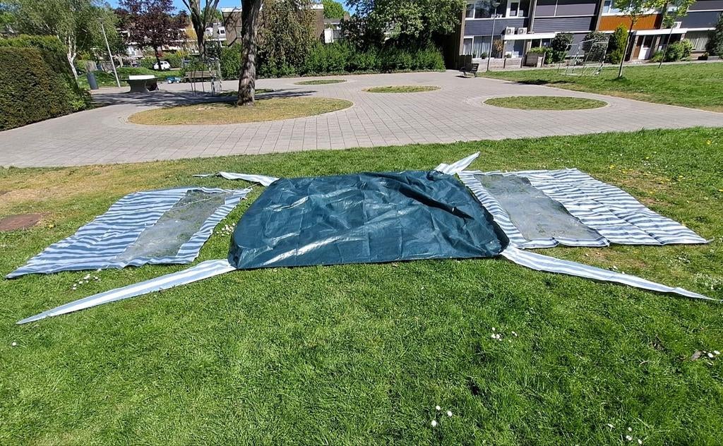 Partytent doek 2,5x2,5m met twee zijwanden, ZONDER stokken, Tuin en Terras, Ophalen, Opvouwbaar, Partytent, Minder dan 4 meter