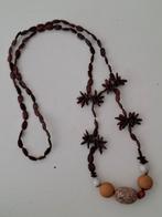 Vintage Koa Hawaiïaanse appelzaad ketting. Zaden. 72 cm., Ophalen of Verzenden, Gebruikt, Bruin