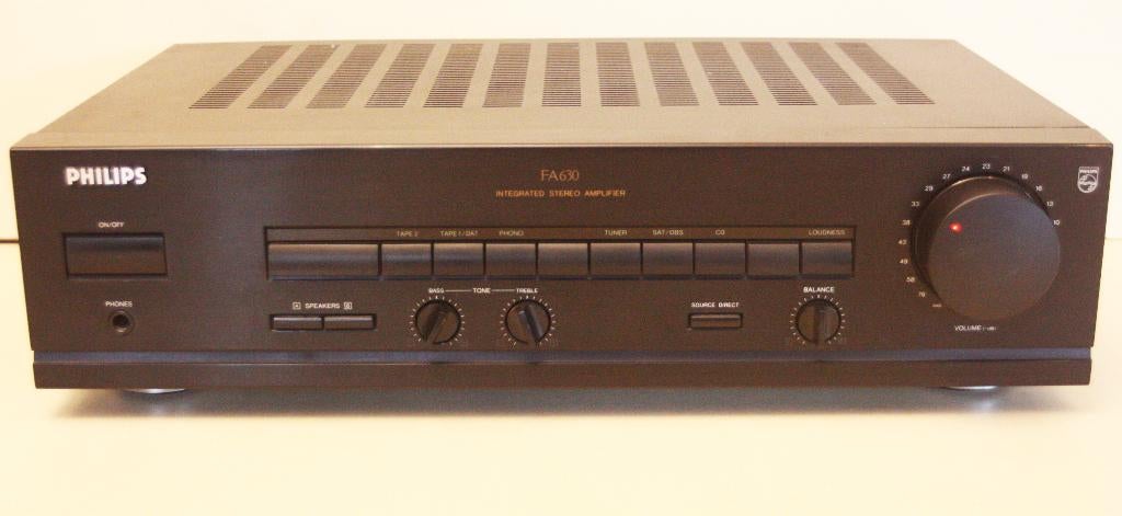 Philips FA630 Versterker / 120 Watts / 1990 - 1992 / Japan, Overige merken, Ophalen of Verzenden, Zo goed als nieuw, 120 watt of meer