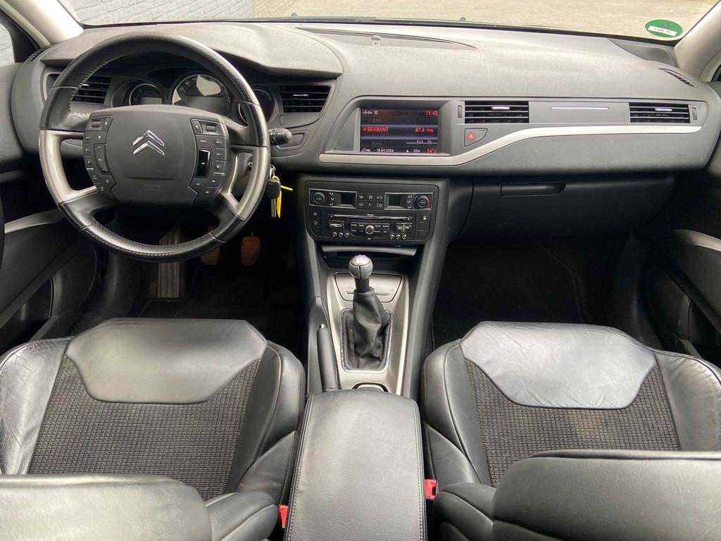 Citroën C5 Tourer 2.0I 16V Navi Trekhaak Pdc Ecc CruiseCont, Auto's, Citroën, Voorwielaandrijving, Zwart, 4 cilinders, Leder en Stof