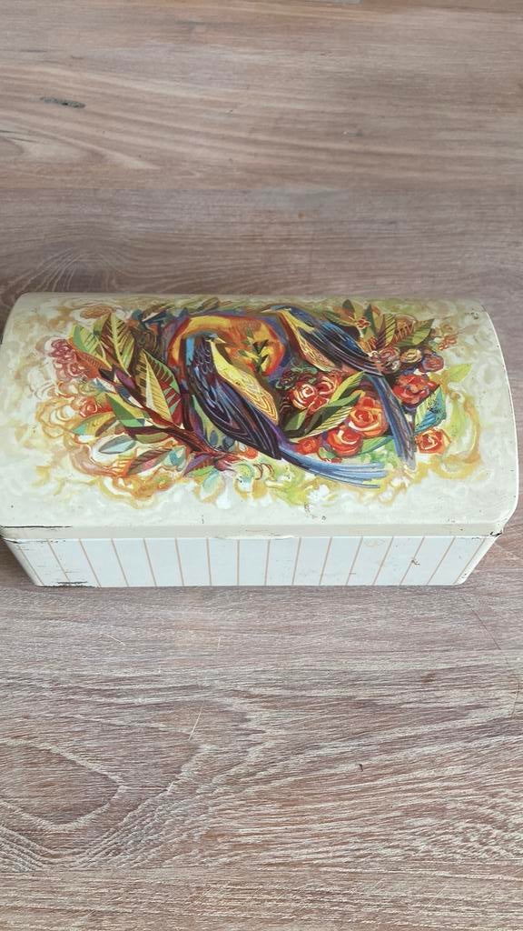 Vuntage blik Douwe Egberts vogels bloemen, Verzamelen, Ophalen of Verzenden, Zo goed als nieuw, Overige, Douwe Egberts