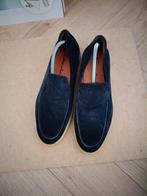 Santoni loafers donkerblauw suède, Ophalen of Verzenden