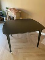 Eettafel, vierkant zwart., Ophalen, Gebruikt, 100 tot 150 cm, Vierkant