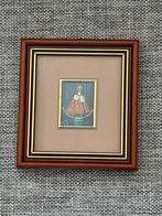 Twee ingelijste miniaturen: religieus en portret, Antiek en Kunst, Ophalen of Verzenden