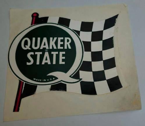 Sticker Quaker state (motor olie), Verzamelen, Ophalen of Verzenden, Zo goed als nieuw, Merk