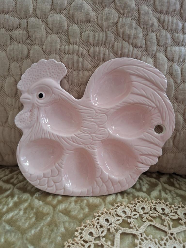Vintage Roze Eierschaal Kip ** Mimosa **, Ophalen of Verzenden