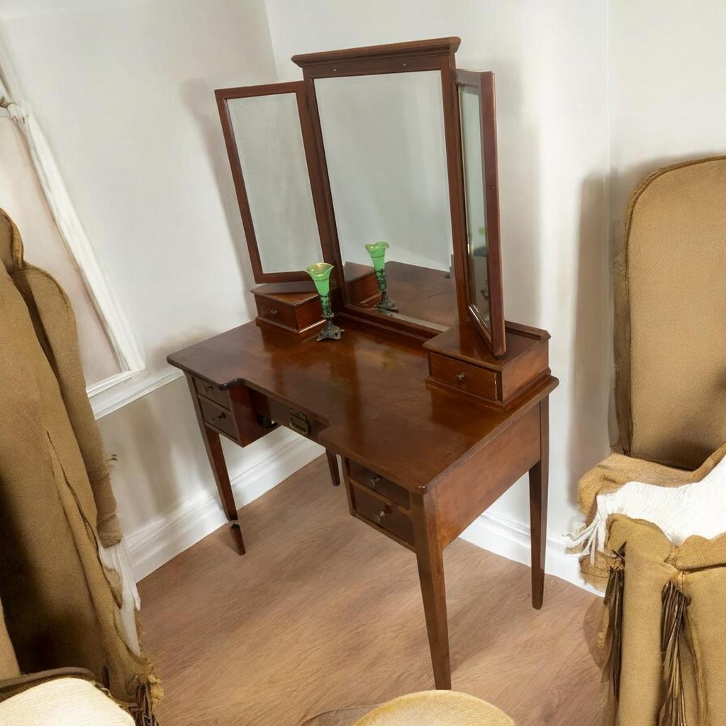 Art Nouveau/ Jugendstil mahoniehouten kaptafel 1890-1915, Ophalen