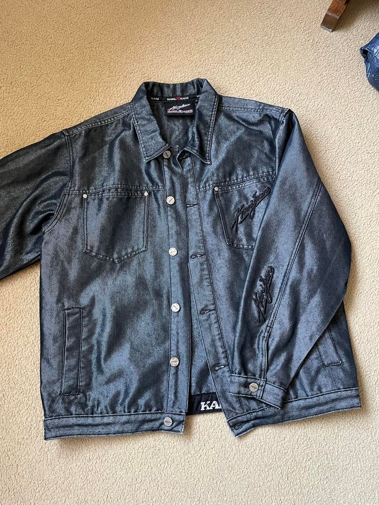 Karl kani jas maat L, Ophalen of Verzenden, Zo goed als nieuw, Maat 52/54 (L), Zwart