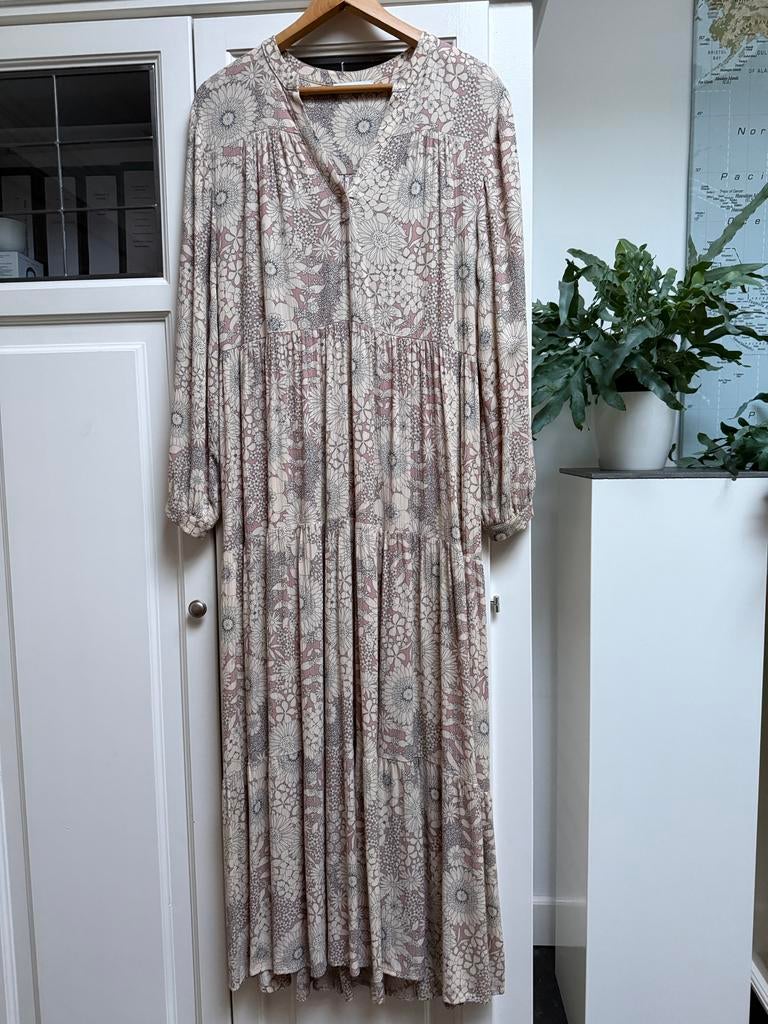 By Bar Maxi Jurk - Bloemenprint - Zo goed als nieuw, Kleding | Dames, Jurken, Ophalen, Zo goed als nieuw, Onder de knie