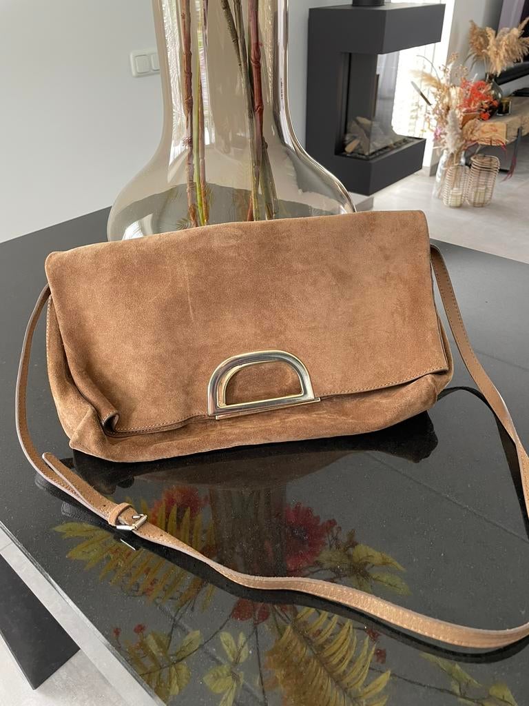 Suede tas Massimo Dutti, Verzenden, Zo goed als nieuw