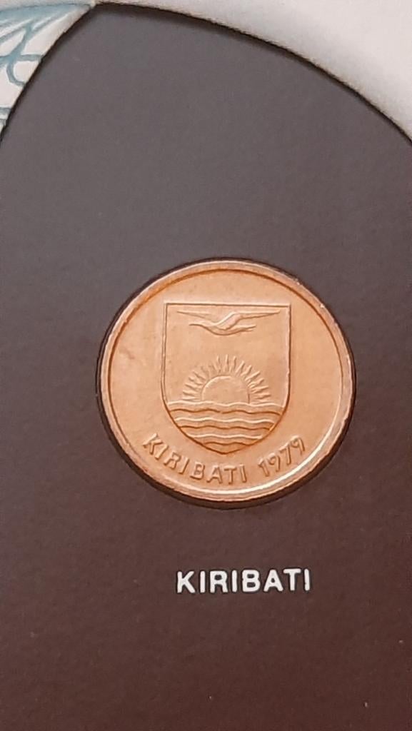 1 CENT 1979 KIRIBATI FRANKLIN MINT SCHAARS OPLAGE: 90.000, Ophalen of Verzenden, Setje