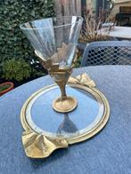 Bronzen ronde ring met glas inclusief vaas setje, Overige kleuren, Ophalen of Verzenden, Minder dan 50 cm, Glas