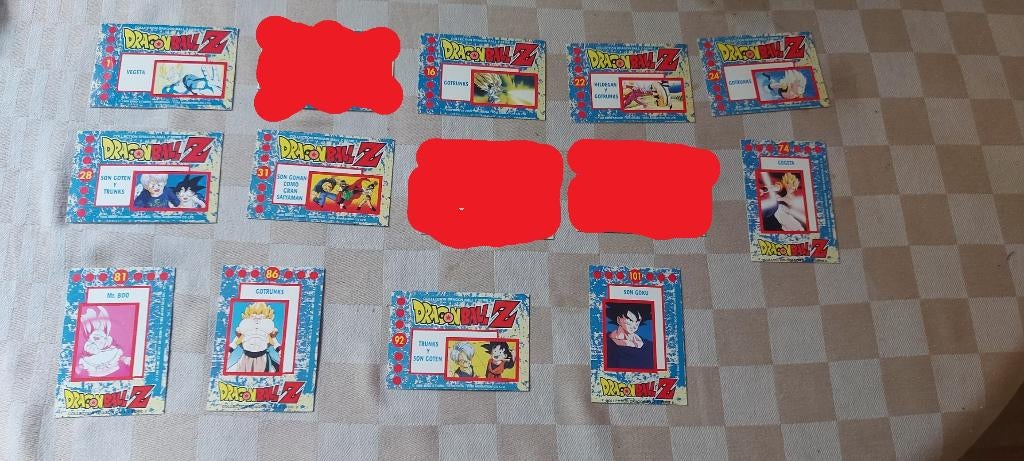 14 spaanse dragonball z kaarten mogen ook per stuk ori, Hobby en Vrije tijd, Verzamelkaartspellen | Pokémon, Ophalen of Verzenden