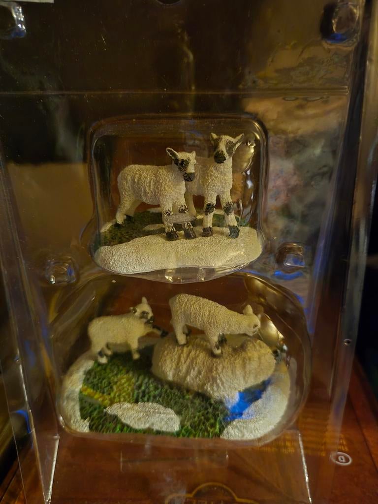 Miniatuur schapen, lantaarns, herten en konijnen set, Ophalen of Verzenden