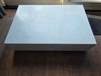 Stylische witte salontafel met grote opberglade, Ophalen, Gebruikt, 100 tot 150 cm, 50 tot 100 cm