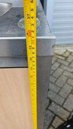 RVS tafel met dubbele spoelbak, Ophalen of Verzenden, Gebruikt, Wit