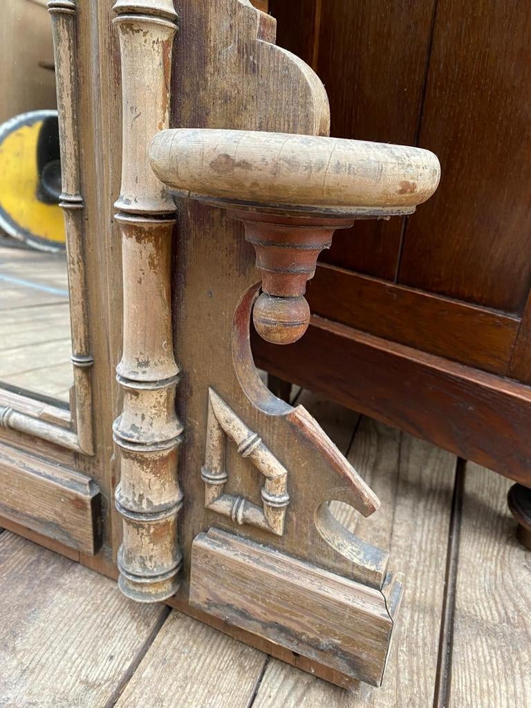 Stoere Sleetse spiegel Faux Bamboe, Ophalen, Rechthoekig, 50 tot 100 cm, Minder dan 100 cm