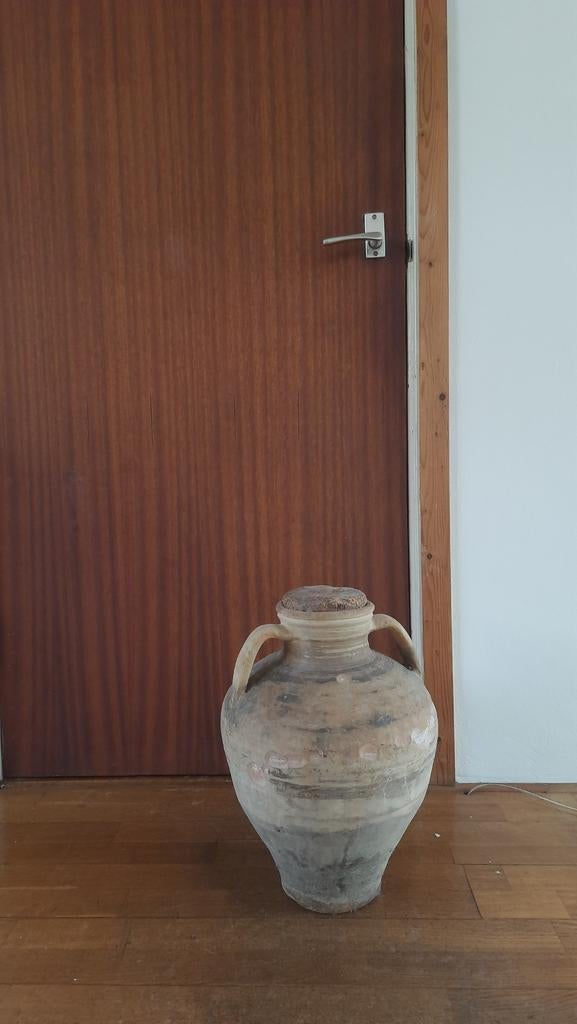 Vintage waterkruik, decoratie, terracotta, Ophalen of Verzenden, Gebruikt, Rond, Steen of Aardewerk