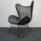 HKliving Rotan Egg chair |  Design fauteuil | Design Stoel, Gebruikt, Twee, -, Zwart