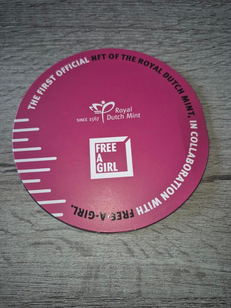 Free a girl penning in coincard, Postzegels en Munten, Munten | Nederland, Ophalen of Verzenden, Koningin Beatrix, Euro's