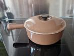 Le Creuset steelpan/caquelon 22 cm., Gebruikt, Gietijzer, Overige typen, Ophalen of Verzenden