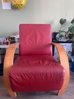 Comfortabele fauteuil in goede staat, Ophalen, Gebruikt, Minder dan 75 cm, Leer