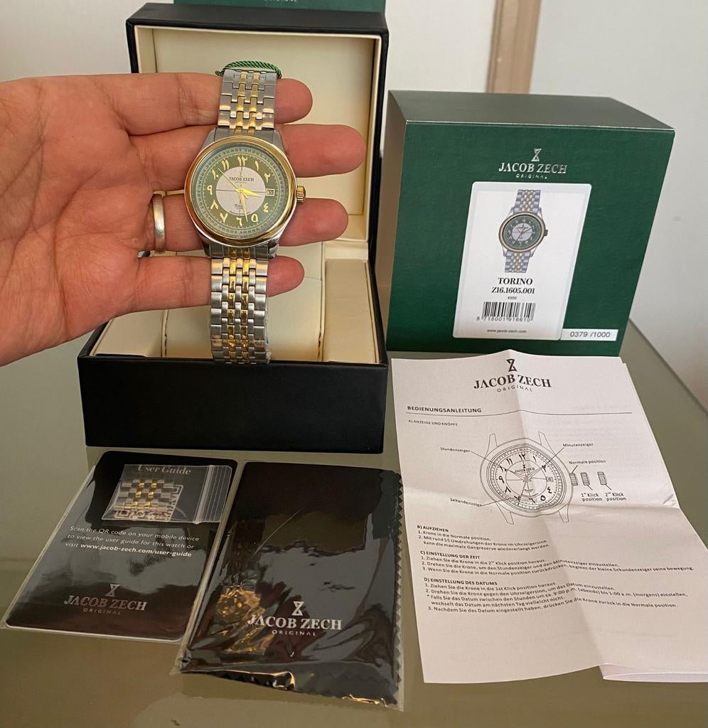 Jacob Zech Torino Horloge - Nieuw in Doos - Zeer Zeldzaam, Ophalen of Verzenden, Nieuw, Leer, Overige merken