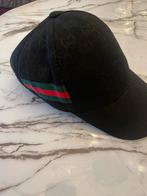 Gucci Pet Zwart met Groen/Rode Streep, Kleding | Dames, Hoeden en Petten, Verzenden, Zo goed als nieuw, One size fits all, Pet
