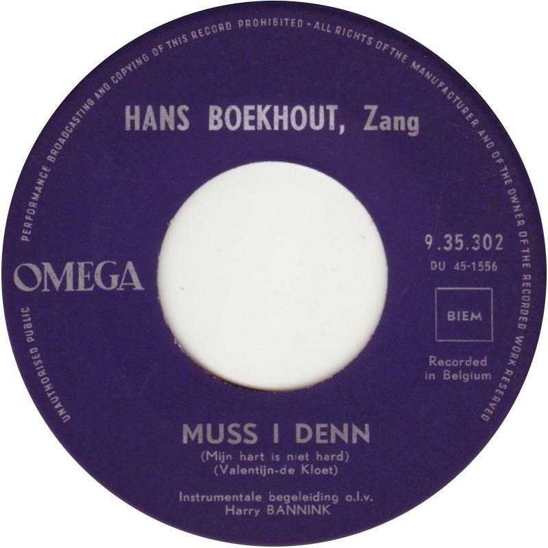 Hans Boekhout - Muss I Denn NEDERBEAT-ook VERZENDEN, Ophalen, Gebruikt, Pop