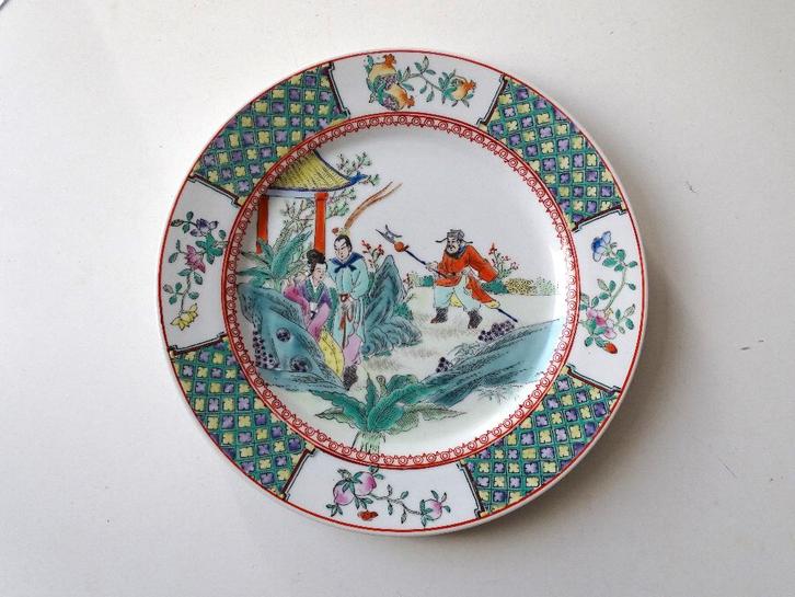 Chinees Bord Canton China Porselein famille verte, Antiek en Kunst, Antiek | Porselein, Ophalen of Verzenden