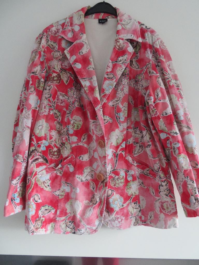 VELOURS COLBERT JAS X-TWO, Kleding | Dames, Overige kleuren, Maat 46/48 (XL) of groter, Ophalen of Verzenden, Zo goed als nieuw