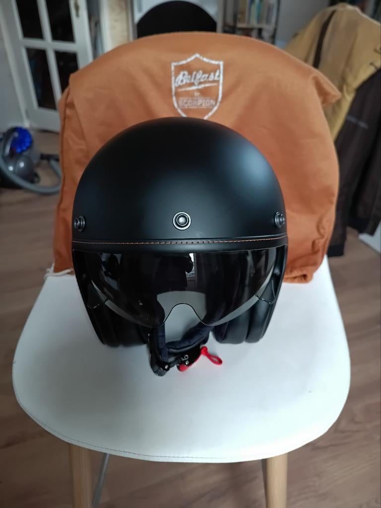 Scorpion Belfast EVO matzwart maat M 57-58cm, Fietsen en Brommers, Ophalen of Verzenden, Zo goed als nieuw, Medium, Scorpion