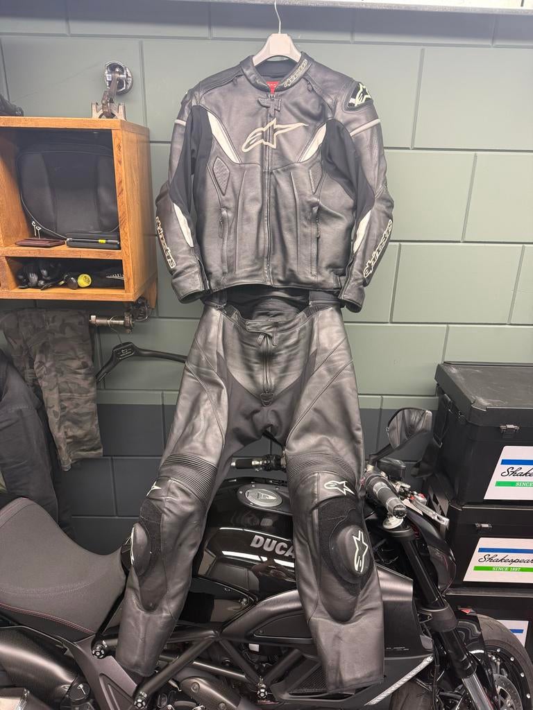 Alpinestars Leren Combipak - Maat 56, Motoren, Kleding | Motorkleding, Ophalen of Verzenden, Tweedehands, Heren, Combipak