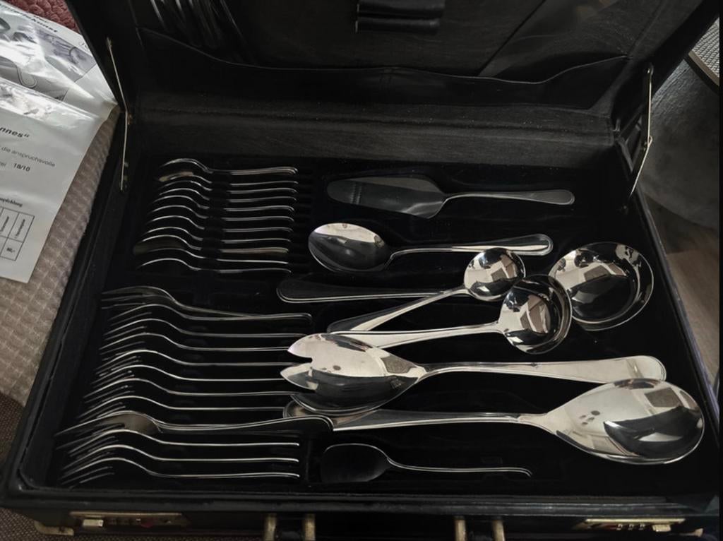 Princess 12-persoons bestekset in koffer, Ophalen of Verzenden