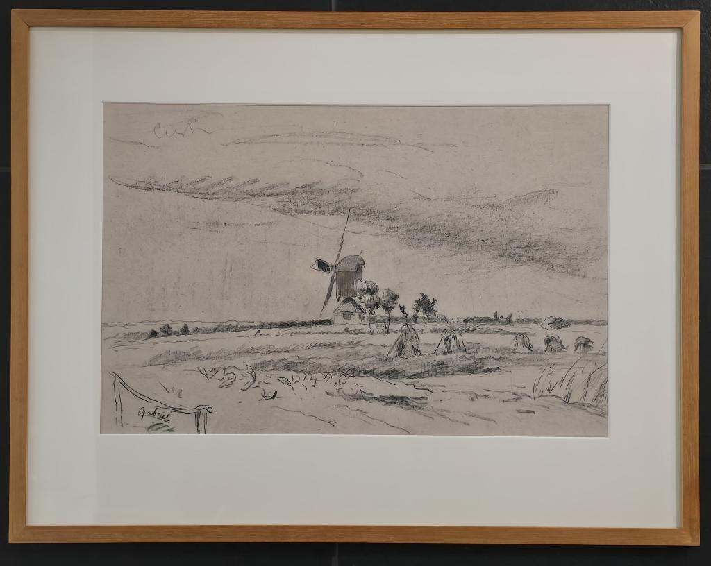 Paul Gabriël, Landschap met molen, Ophalen of Verzenden