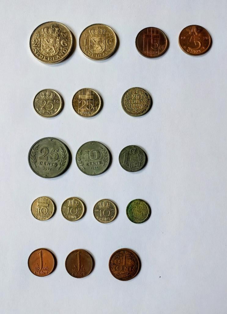 Vintage Nederlandse muntjes, Postzegels en Munten, Munten | Nederland, Verzenden, Koningin Juliana, Overige waardes, Setje