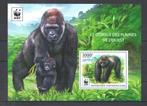 WWF postzegelblokje van de Westelijke Laaglandgorilla, Ophalen of Verzenden, Postfris, Dier of Natuur