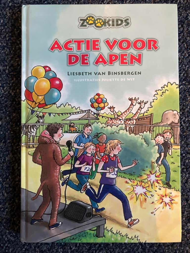 Zookids: Actie voor de Apen - Liesbeth van Binsbergen, Boeken, Ophalen, Zo goed als nieuw, Fictie algemeen