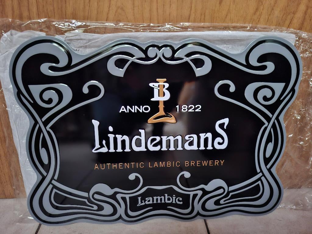Reclamebord Lindemans, Ophalen of Verzenden, Nieuw, Reclamebord, Plaat of Schild, Overige merken