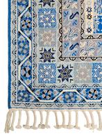 Handgeknoopt oosters wol Fes tapijt light blue 121x176cm, 100 tot 150 cm, Crème, Onbekend, Ophalen of Verzenden