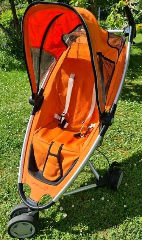 Quinny Zapp Flex Buggy - Oranje (incl. hoes/tas/boekjes/enz), Ophalen, Gebruikt, Quinny, Verstelbare rugleuning